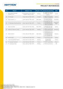 Project References 2 - ELECTRICAL & INDUSTRIAL SUPPLIER - SYSTEM INTEGRATOR - SERVICE & MAINTENANCE SUBCONTRACTOR